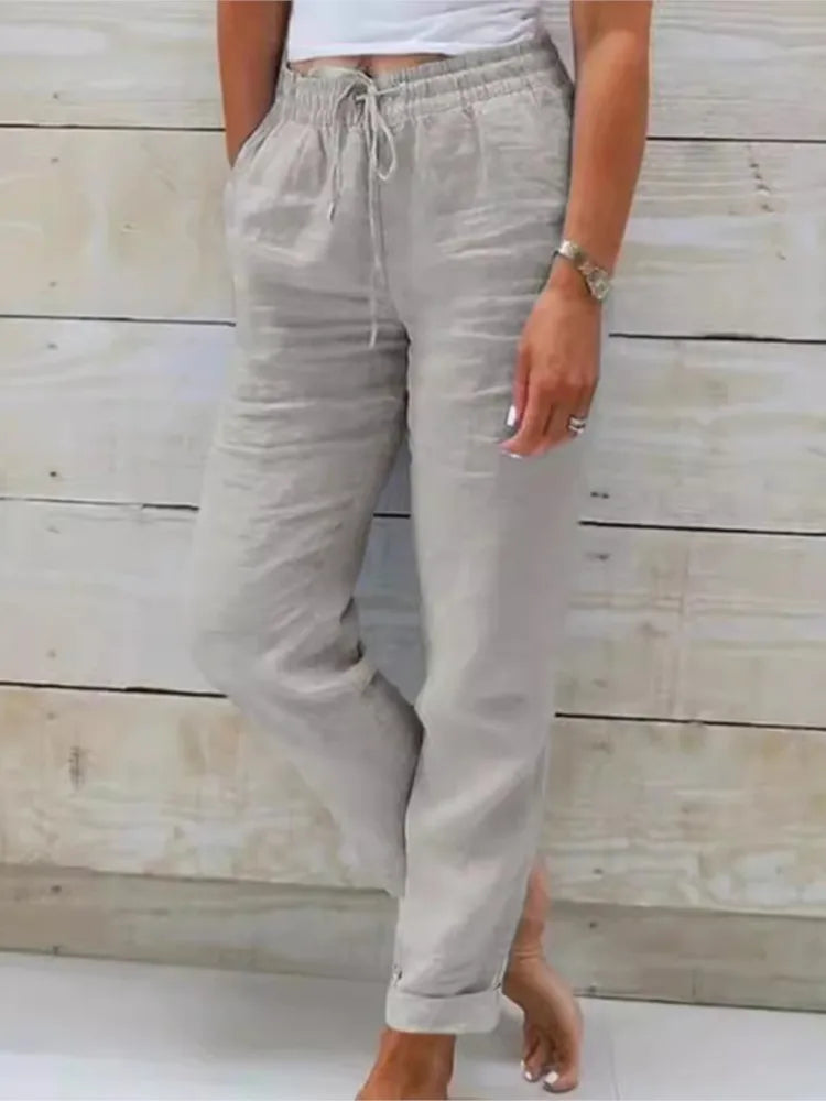 Pantalón Mujer Suelto Verano Frescura Levinha