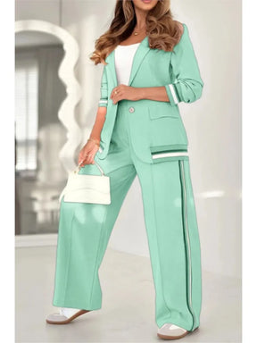 Conjunto Mujer Chaqueta Pantalón Tacto Suave Luiza