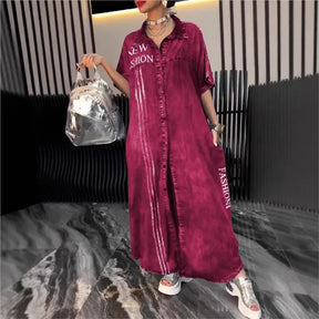 Vestido Jeans Con Caída Moderna Tejido Ligero Y Mireli