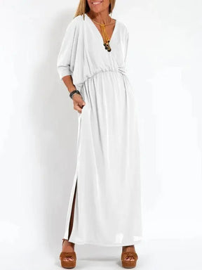 Vestido Elegante de Fiesta Corte Clásico Tejido Fluido Helena