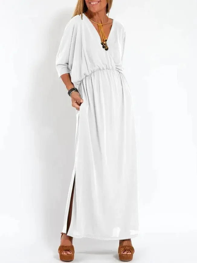 Vestido Elegante de Fiesta Corte Clásico Tejido Fluido Helena