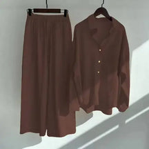 Conjunto Mujer De Lino Retro Algodón Fresco