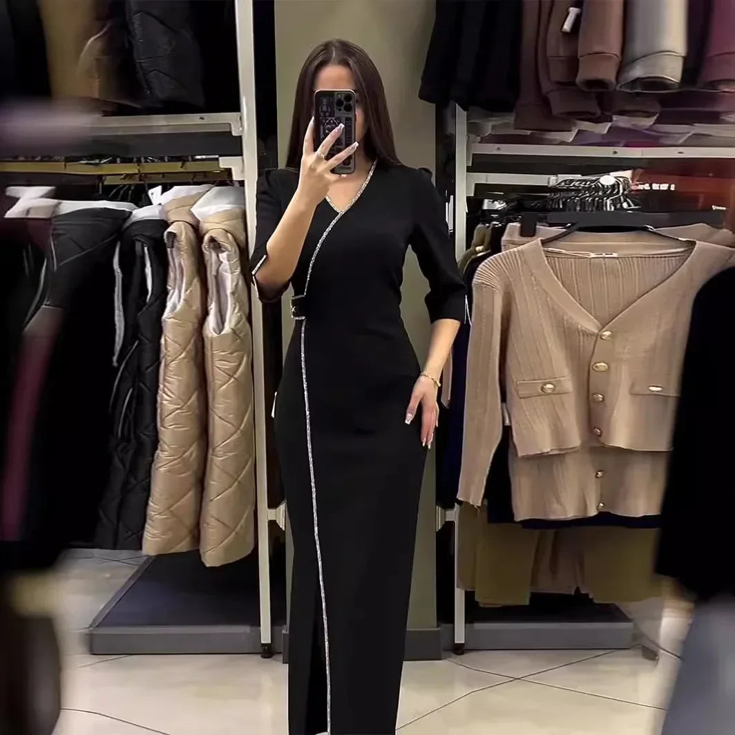 Vestido Elegante Con Detalles Sofisticados Imporium