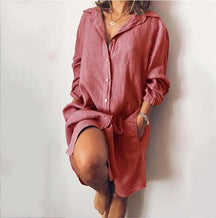 Camisa Mujer Larga Elegante Con Caimento Impecable Mirada