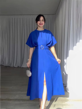 Vestido Elegante Con Tacto Suave Y Caída Perfecta Carmesin