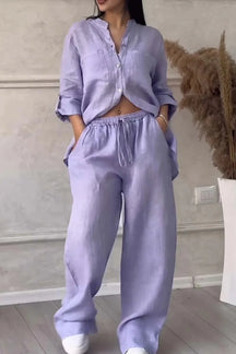 Conjunto de Lino Premium Fresco y Muy Versátil Nueva