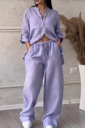 Conjunto de Lino Premium Fresco y Muy Versátil Nueva