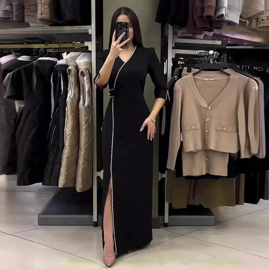 Vestido Elegante Con Detalles Sofisticados Imporium