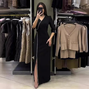 Vestido Elegante Con Detalles Sofisticados Imporium