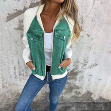 Chaqueta Mujer Ligera Moderna Con Textura Suave Muy Lia