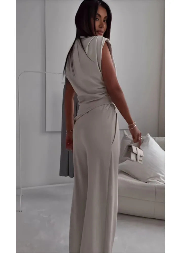 Conjunto Mujer Elegante Caída Sedosa Y Versátil Melina
