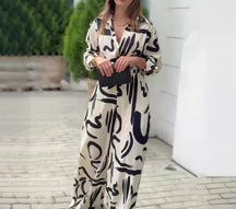 Mono Largo Mujer Tejido Ligero Con Manga Larga Elegante Cátia