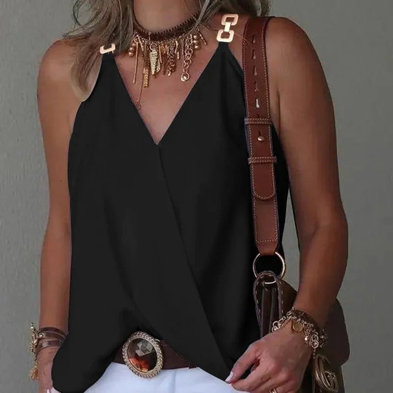 Camisa Mujer Verano Ligera Poliéster Con Estilo