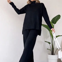 Conjunto Casual Doble Pieza Tejido Suave Luna