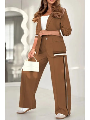 Conjunto Mujer Chaqueta Pantalón Tacto Suave Luiza