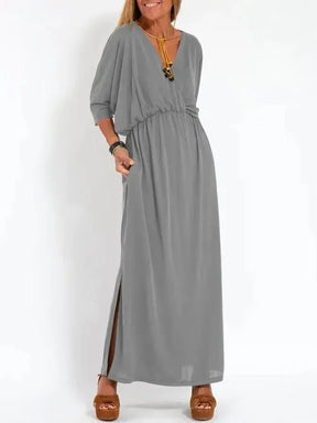 Vestido Elegante de Fiesta Corte Clásico Tejido Fluido Helena
