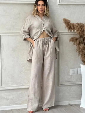 Conjunto Veraniego Lino Fresco Suave Brillo Estelar