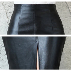 Falda Luxury Mujer Cuero Sintético Premium Estilo