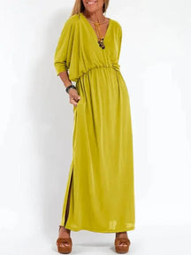 Vestido Elegante de Fiesta Corte Clásico Tejido Fluido Helena