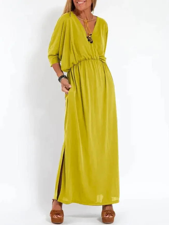 Vestido Elegante de Fiesta Corte Clásico Tejido Fluido Helena