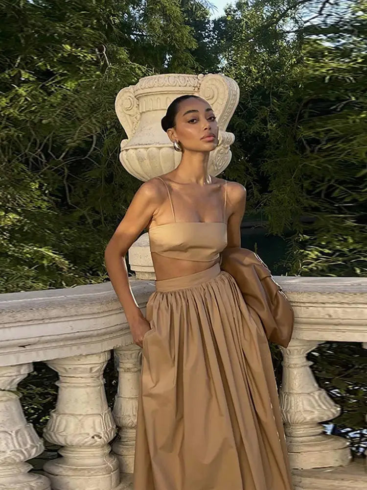 Falda Caída Impecable Con Tecido Premium Elisabet