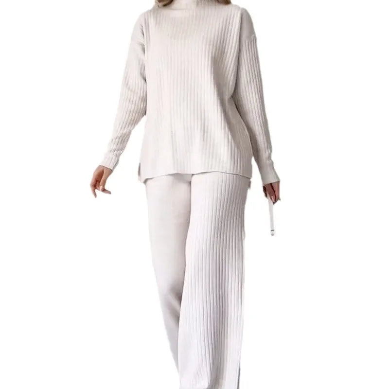 Conjunto Casual Doble Pieza Tejido Suave Luna