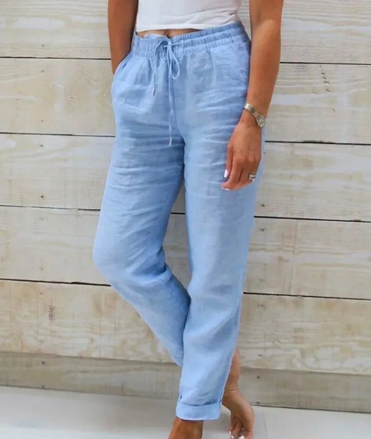 Pantalón Mujer Suelto Verano Frescura Levinha