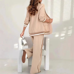 Conjunto Mujer Chaqueta Pantalón Tacto Suave Luiza