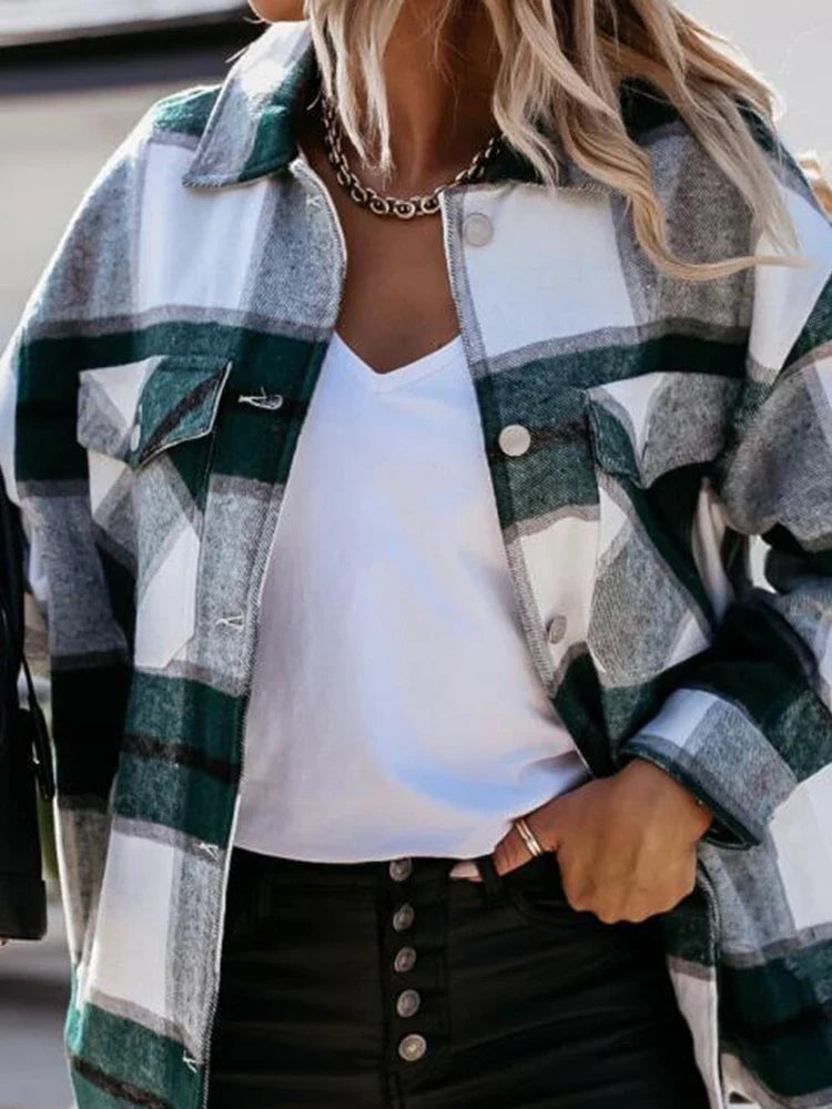 Camisa A Cuadros Mujer Ajustada Tejido Ligero Suave Rois