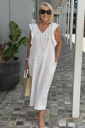 Vestido Elegante Con Corte Moderno Tejido Ligero Carolina