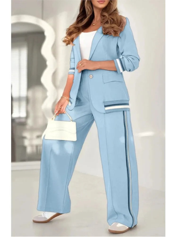 Conjunto Mujer Chaqueta Pantalón Tacto Suave Luiza