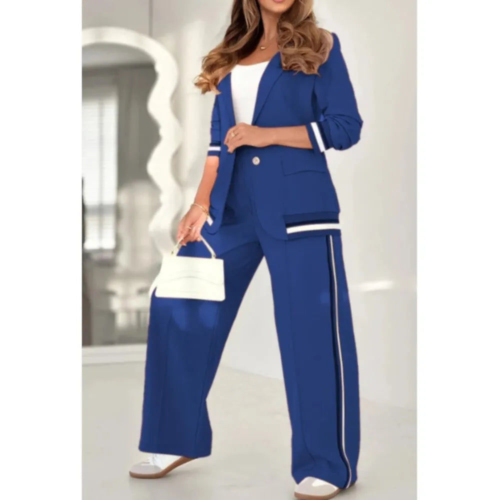 Conjunto Mujer Chaqueta Pantalón Tacto Suave Luiza