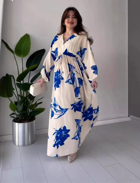 Vestido Floral Con Caída Suelta Para Eventos Primavera