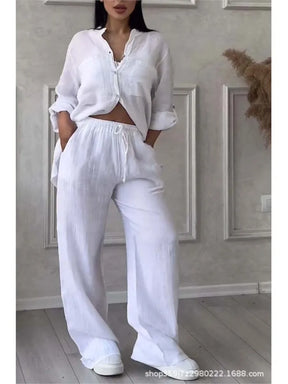 Conjunto Veraniego Lino Fresco Suave Brillo Estelar