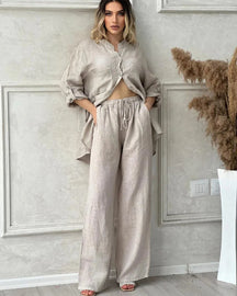Conjunto Veraniego Lino Fresco Suave Brillo Estelar