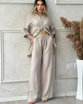 Conjunto Veraniego Lino Fresco Suave Brillo Estelar