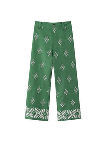 Pantalón Vintage Mujer Lino Premium Caída Impecable Arizzo