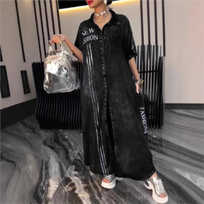Vestido Jeans Con Caída Moderna Tejido Ligero Y Mireli