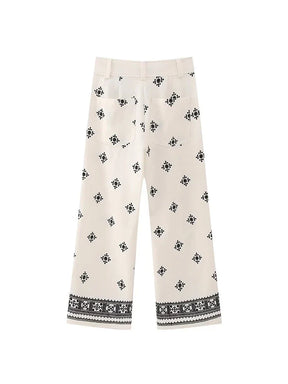 Pantalón Vintage Mujer Lino Premium Caída Impecable Arizzo