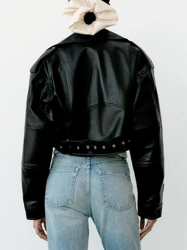 Chaqueta De Cuero Sintético Mujer Con Estilo Moderno Ragnar