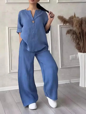 Conjunto De Lino Para Mujer Ligero Y Elegante Valentina