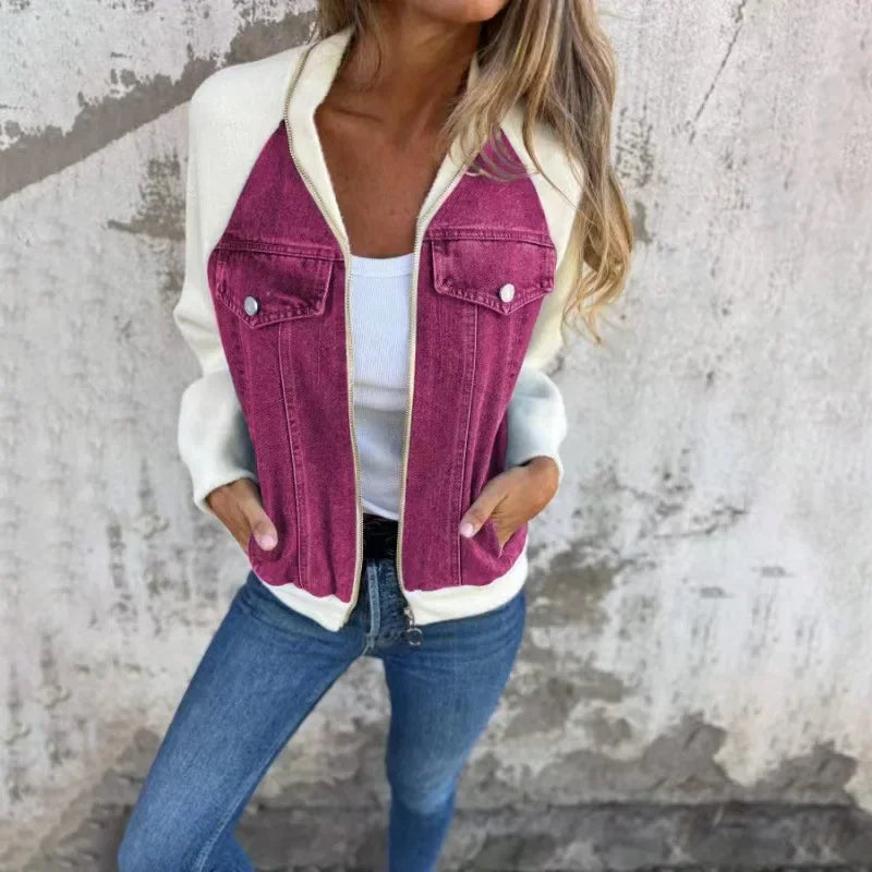 Chaqueta Mujer Ligera Moderna Con Textura Suave Muy Lia
