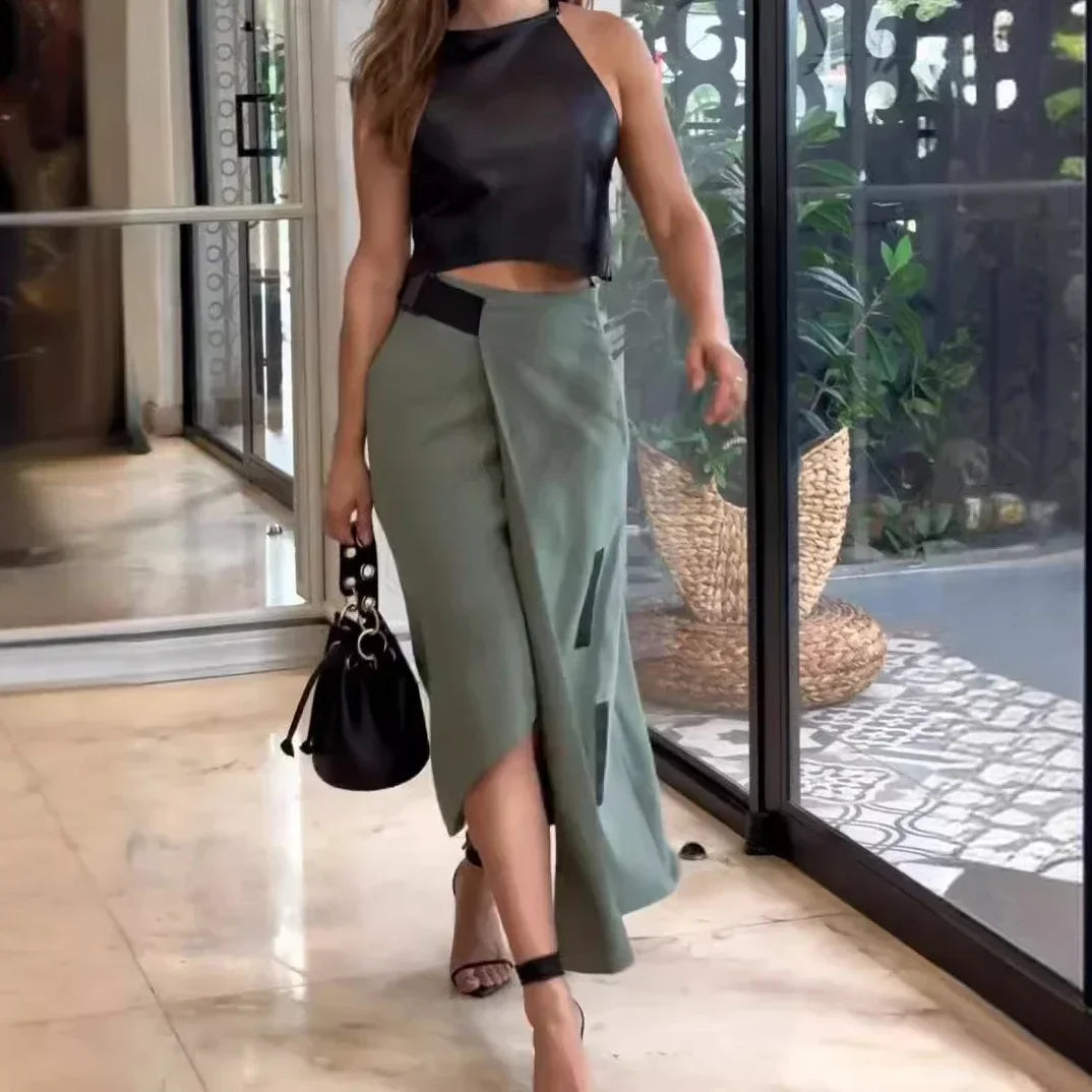 Conjunto Mujer Regata Y Falda Minimalista Ligero Musa