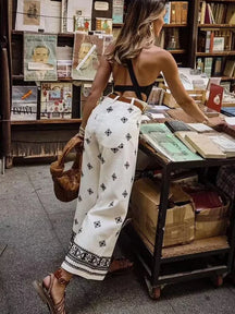 Pantalón Vintage Mujer Lino Premium Caída Impecable Arizzo