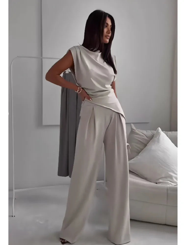 Conjunto Mujer Elegante Caída Sedosa Y Versátil Melina