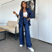Conjunto Mujer Ligero Versátil Blusa Pantalón Magi