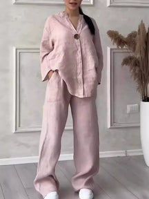 Conjunto De Lino Para Mujer Ligero Y Elegante Valentina