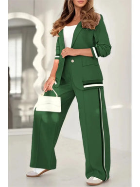 Conjunto Mujer Chaqueta Pantalón Tacto Suave Luiza