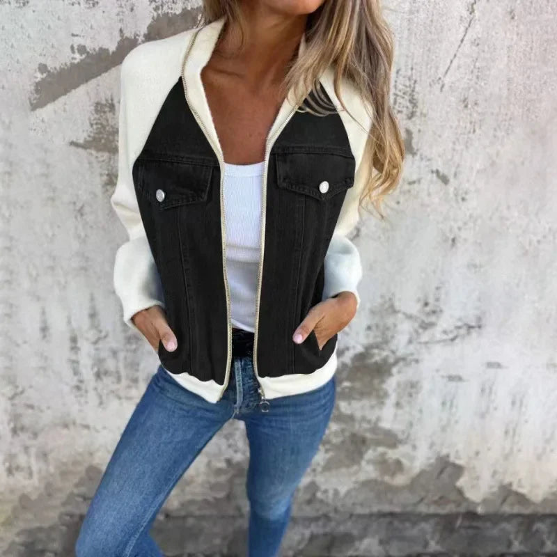 Chaqueta Mujer Ligera Moderna Con Textura Suave Muy Lia