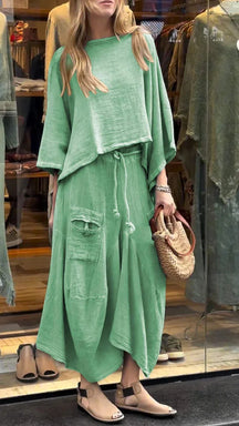Conjunto De Lino Fresco Y Elegante Jeniffer Para Mujer Jeniffer